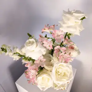 white sympathy bouquet