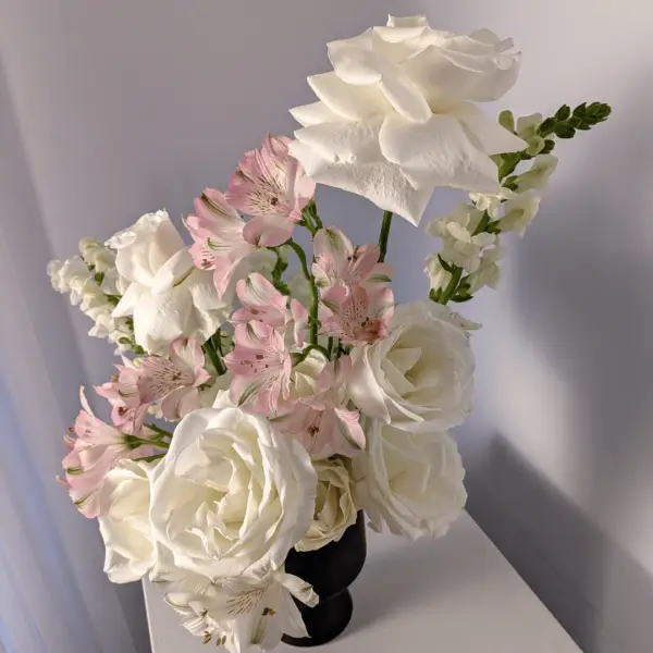 This is a side view of our remembrance bouquet called Meteora